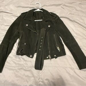 Blank NYC Moto Jacket in olive green